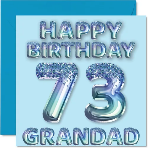 Vista 291 de Stuff4 Tarjeta de primer cumpleaños para niños, globo de fiesta con purpurina azul, tarjetas de feliz cumpleaños para niño de 1 año, nieto, hijo, 57