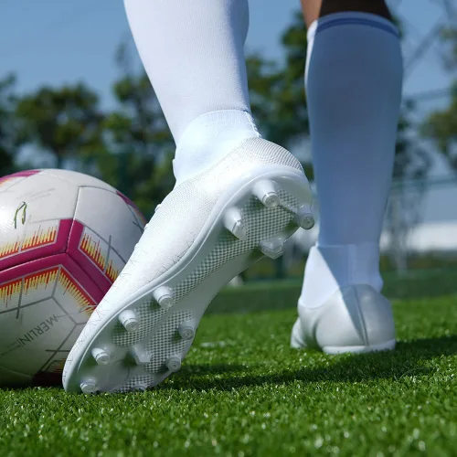 Vista 7 de Tacos de fútbol profesionales para hombre, zapatos de entrenamiento con picos altos, transpirables, atléticos, botas de fútbol para exteriores e
