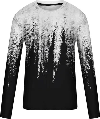 Vista 5 de Graffiti Tops Primavera Camisas de manga larga para hombre 2024 Camiseta atlética casual camiseta camiseta clásica cuello redondo jersey tela