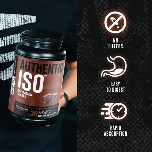 Vista 4 de Jacked Factory Auténtico polvo aislado de proteína de suero ISO, bajo en carbohidratos, proteína de construcción muscular sin OMG sin rellenos