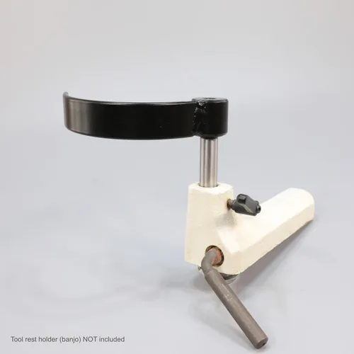 Vista 5 de Hurricane Turning Tools, Soporte de herramientas curvado de 5 pulgadas de diámetro para girar cuencos pequeños en torno de madera, poste de 5/8