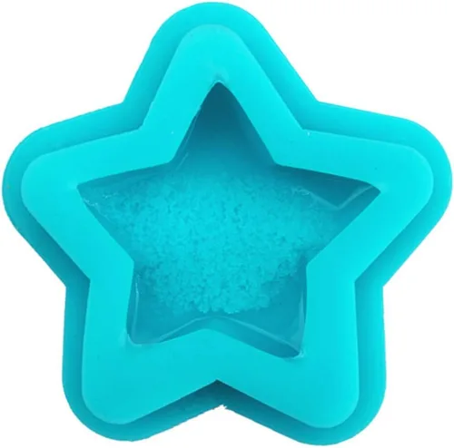 Vista 5 de Youngy Cluster Crystal molde natural de resina de cristal diseño de estrella de corazón y luna