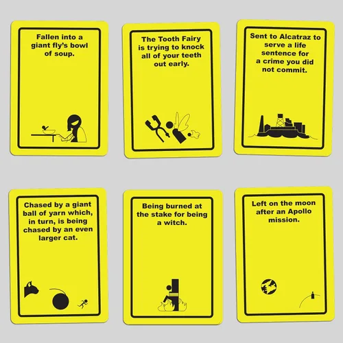 Vista 5 de ORIGAMI WHALE Danger El Juego: El Juego de Cartas de Peligros y Rescates Bizarros - Noche de Juego Familiar y para Adultos - Fácil de Aprender