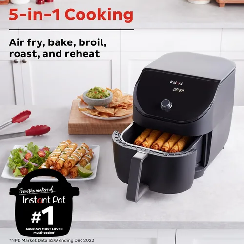 Vista 3 de Instant Pot Vortex Slim - Freidora de aire de 6 cuartos que cruje, asa, recalienta, hornea, asa y es silenciosa, ahorra espacio, antiadherente, apta