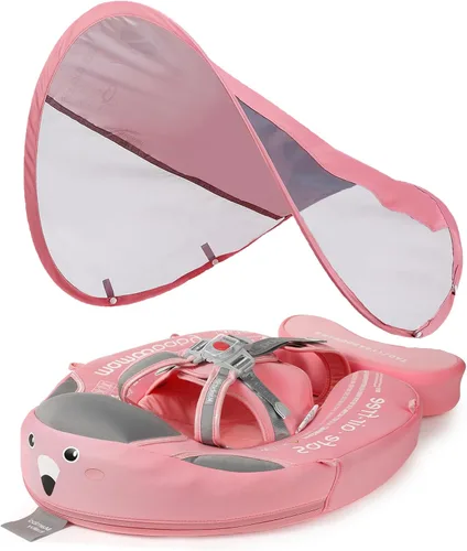 Vista 12 de Mambobaby Flotador con toldo para añadir cola para bebé, avión, no inflable, flotador sólido para piscina para bebé, entrenador de natación
