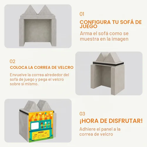 Vista 8 de Paneles de Juego para Niños Nugget Couch Paneles de Sofá Modular de Espuma de 3 Piezas (Sofá de Juego No Incluido)