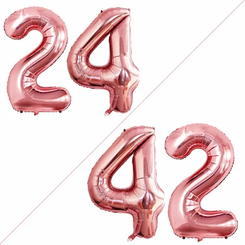 Vista 230 de Goer, conjunto de globos de papel aluminio para decoraciones de cumpleaños, globos de las letras de feliz cumpleaños y de números Oro