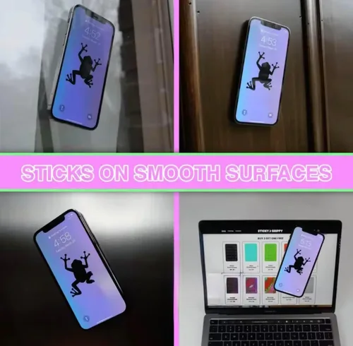 Vista 6 de Grips by CRYSTALFY - Soporte adhesivo de silicona con ventosa para teléfono, soporte adhesivo para iPhone, crea contenido, videos de TikTok