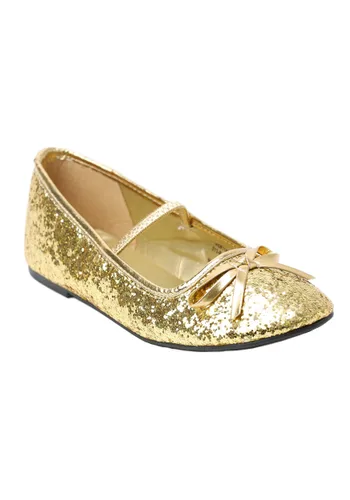Vista 2 de Zapatos de Ballet para Niña con Brillo Dorado Multicolor