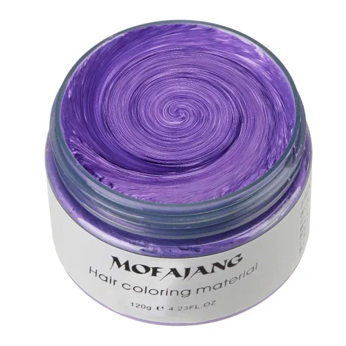 Vista 14 de NYKKOLA Cera unisex para el cabello, tinte de color crema para peinar, pomada de peinado natural, lavable temporal, fiesta cosplay (gris mate ceniza)