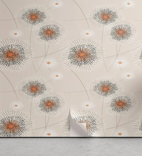 Vista 16 de Lunarable Papel tapiz victoriano de despegar y pegar para el hogar, motivos florales griegos romanos europeos, estilo Art Nouveau inspirados