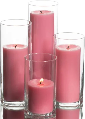 Vista 12 de Eastland - Juego de 4 soportes cilíndricos para pilar y velas de pilar Richland