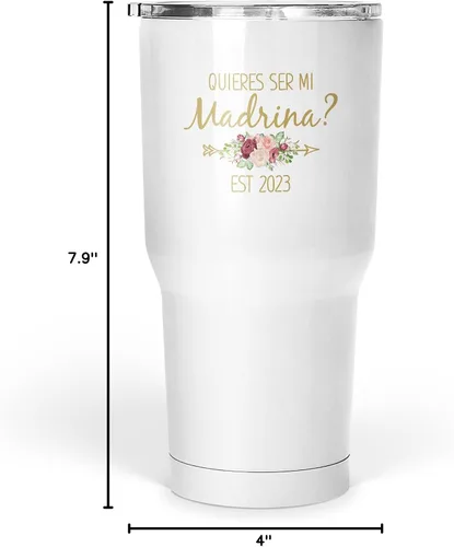 Vista 5 de Quieres Ser Mi Madrina De Bautizo Madrina Regalos En Español Madrina Propuesta Quieres Ser Mi Madrina Padrino Vaso Padrinos De Bautizo Propuesta