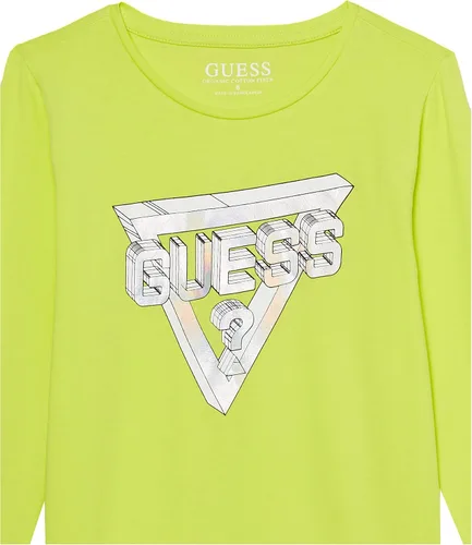 Vista 2 de GUESS Girls' Long Sleeve Organic Cotton Graphic Tee