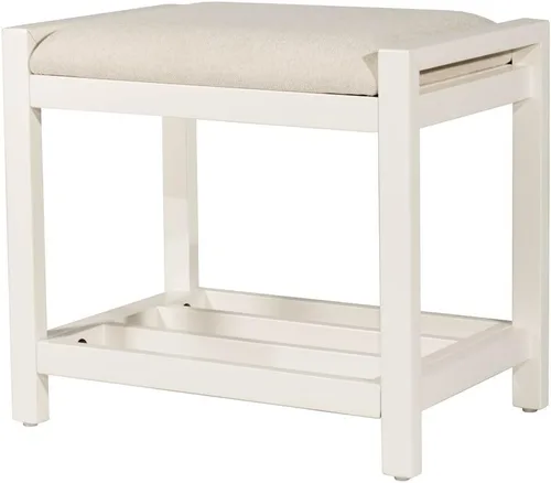 Vista 13 de Hillsdale Muebles Amelia - Taburete de tocador, gris antiguo