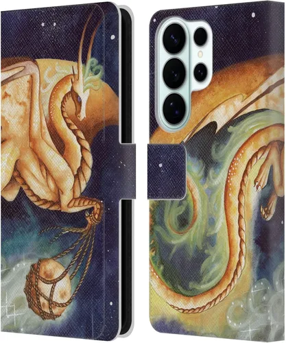 Vista 293 de Head Case Designs Officially Licensed Carla Morrow Galactic Entrancement Dragons Leather Wallet Case Compatible with Samsung Galaxy A07 4G