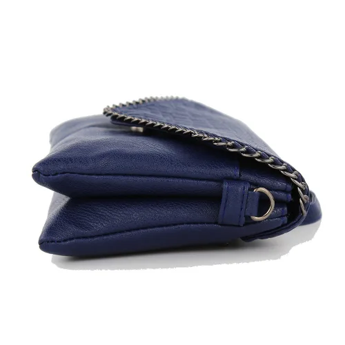 Vista 4 de Bolsa de hombro moderna para mujer con sobre bonito, L, Azul