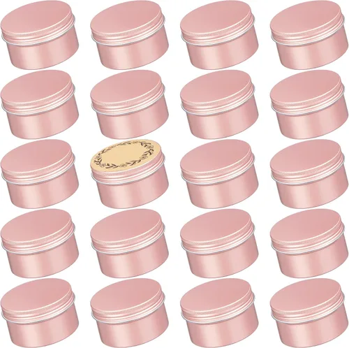 Vista 15 de Latas de aluminio con tapa de rosca verde de 4 oz (4.1 fl oz) con etiquetas