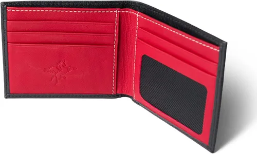 Vista 3 de PEGAI Cartera plegable de cuero estándar Edward, Rojo -, Billetera plegable