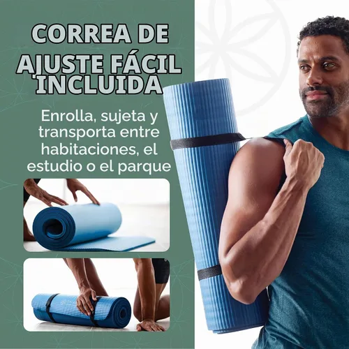Vista 10 de Gaiam Tapete de yoga grueso, esterilla de ejercicio y fitness con correa de Balsam