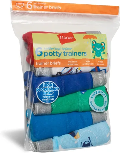 Vista 5 de Hanes Boys' Potty Trainer Underwear, Boxer Briefs Available, 6-Pack