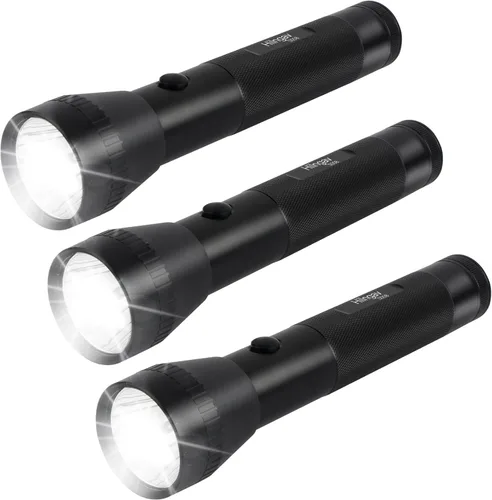 Vista 7 de Linterna LED de batería D de 2 celdas de alta resistencia, lúmenes altos, modo único, aluminio, linterna de metal resistente para exteriores