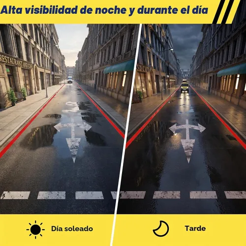 Vista 3 de SWRT Cinta de Marcado de Piso Roja de 2" x 110 pies y Cinta de Empalme de Baile, Cinta de Precaución para Piso de Gimnasio, Cinta de Rayas