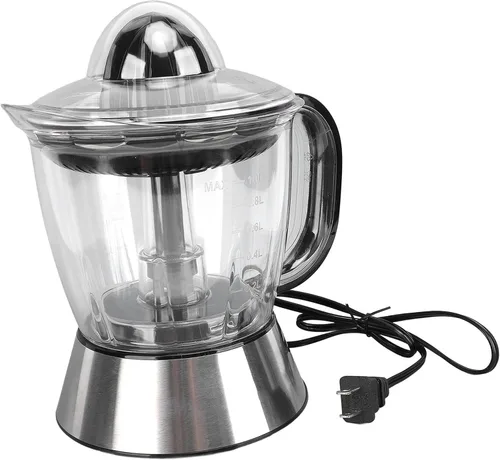 Vista 4 de Potente exprimidor eléctrico con capacidad de 1 litro, extractor exprimidor de doble dirección para naranja, limón, cítricos, fácil de lavar