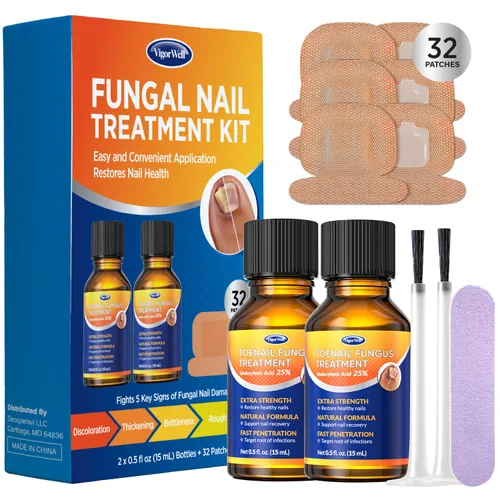 Vista 12 de Tratamiento de hongos en las uñas con 25% de ácido undecilénico: tratamiento de hongos en las uñas extra fuerte para uñas gruesas, amarillas