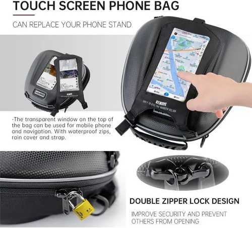 Vista 6 de Bolsa de depósito de combustible para BMW R1200GS LC F850GS R1200R R1200RS R1200 R1250 RT R1250R R1250RS S1000XR F900XR motocicleta equipaje Tanklock