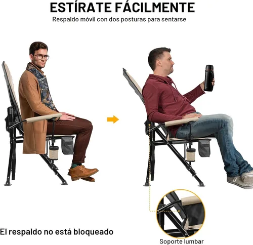 Vista 6 de [Usado] REALEAD Silla de campamento con calefacción, totalmente acolchada, sillas con calefacción para deportes al aire libre, soporta 400 libras