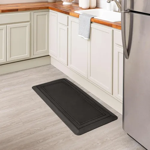 Vista 2 de Tempur-Pedic - Tapete de cocina ultra cómodo con marco antifatiga Raven de 1 pies 8 pulgadas x 3 pies 6 pulgadas, tapete acolchado ergonómico