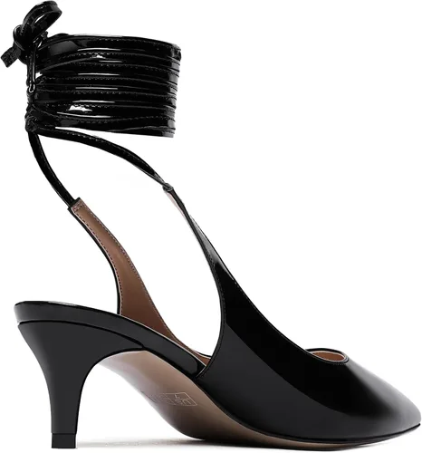 Vista 5 de WAYDERNS Zapatos de tacón bajo para mujer, con puntera puntiaguda, con lazo automático, para gatito, de 2 pulgadas