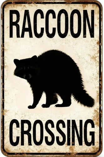 Vista 9 de SQUIRREL CROSSING Metal Tin Sign 8x12 Inch - Retro Wall Decor For Man Cave，Home, Bar, Kitchen, Garage