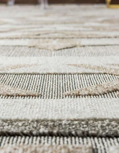 Vista 4 de Unique Loom Outdoor Modern Collection - Alfombra de área - Albuquerque (2' x 3' 1" Rectángulo Beige/Marrón)