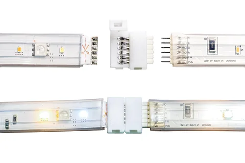 Vista 3 de Litcessory Conector de 6 pines a extremo cortado compatible con tiras de luz Nanoleaf Essentials (paquete de 4, blanco)