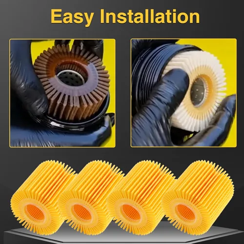 Vista 5 de 4 juegos de filtros de aceite de motor compatibles con Toyota, Camry, Highlander, Rav4, Sienna, Tacoma, Lexus y otros modelos Reemplazar #