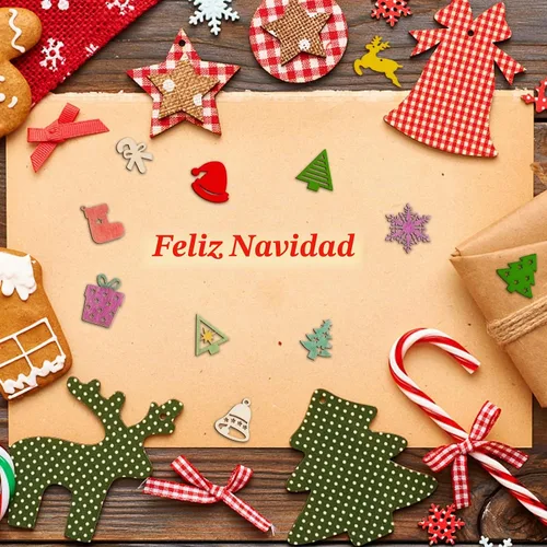 Vista 6 de 300 piezas de mini adornos de Navidad de madera sin terminar, adornos de Navidad de madera, mini rebanada de madera en blanco, manualidades