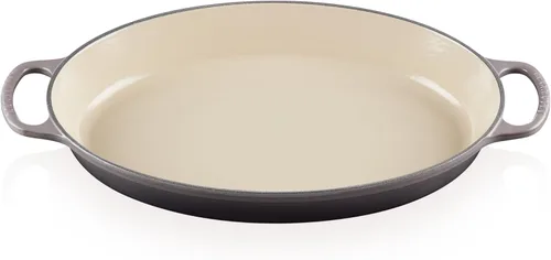 Vista 8 de Le Creuset - Cacerola ovalada de hierro fundido esmaltado Signature, 3 cuartos, modelo Caribbean