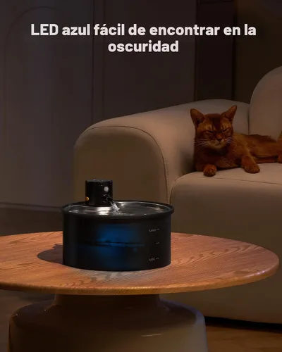 Vista 8 de Fuente de Agua Inalámbrica para Gatos Sin Cable: Fuente para Gatos Operada por Batería - Dispensador Automático de Agua para Mascotas de 108oz/3.2L