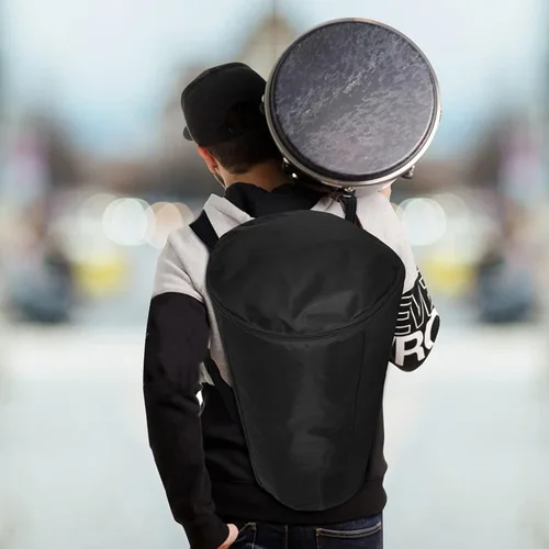 Vista 4 de Portátil Impermeable Hombro Africano Tambor Llevar Bolsa Tambor Mochila Instrumento Musical Accesorio Negro Toysandgames Bolsas, Correas