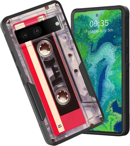 Vista 62 de Funda para Pixel 6A, funda híbrida de doble capa resistente a prueba de golpes de policarbonato duro de silicona suave TPU para Google Pixel 6A