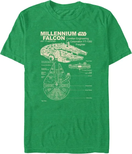 Vista 10 de STAR WARS Camiseta A New Hope Corellian Freighter para hombre Carbón