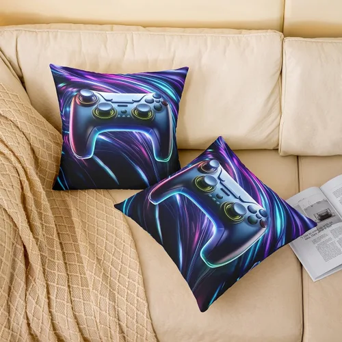 Vista 101 de Guitar Print Double Sides Print Pillow Covers 16"x16",Music Themed Bass Instruments Pillowcase Soft Square Cushion Cases,Rustic Music Score Note
