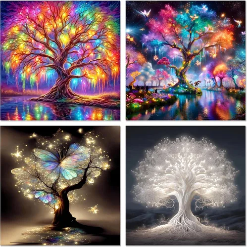 Vista 25 de Meothan - Paquete de 12 kits de arte de diamantes 5D para adultos, de animales, cristales redondos, para regalo o para decoración del hogar de 12 x