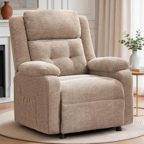 Vista 10 de Korser Silla reclinable eléctrica, sillas de sala de estar para adultos Azul-5