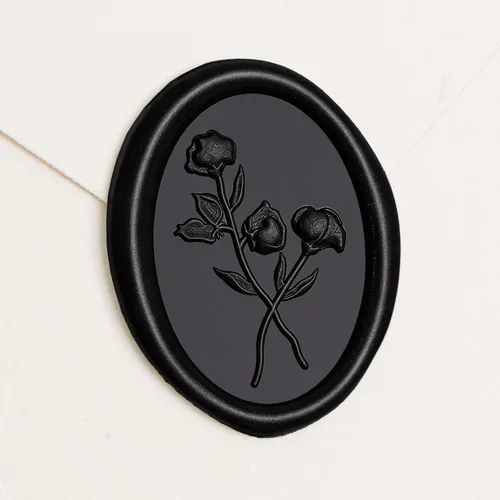 Vista 26 de UNIQOOO Adhesivos de Sello de Cera - (3 Diseños en 1 Paquete) Adhesivos de Sello para Sobre de Invitación de Boda, 60 Piezas Adhesivos