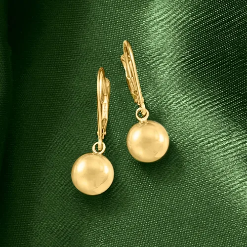 Vista 6 de Ross-Simons Pendientes de gota de oro amarillo de 14 quilates de 0.315in, Oro, no conocido