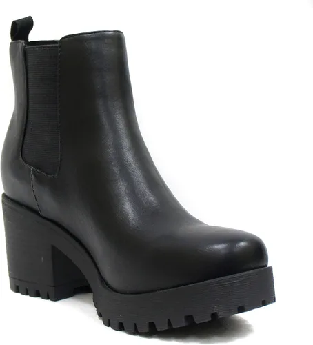 Vista 4 de Soda JABER BOTINES DE MUJER CON SUELA DE TACÓN MEDIO DE MODA CON GORE ELÁSTICO DOBLE