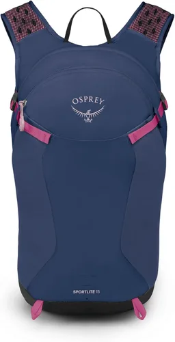 Vista 6 de Osprey Sportlite 15L Mochila ligera para senderismo de 15L para hombres y mujeres, Rosa Alcalina/Hotspot